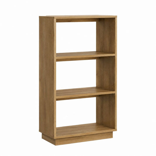Bibliothèque 3 étagères chêne en panneaux de particules 60 x 30 x 120 cm