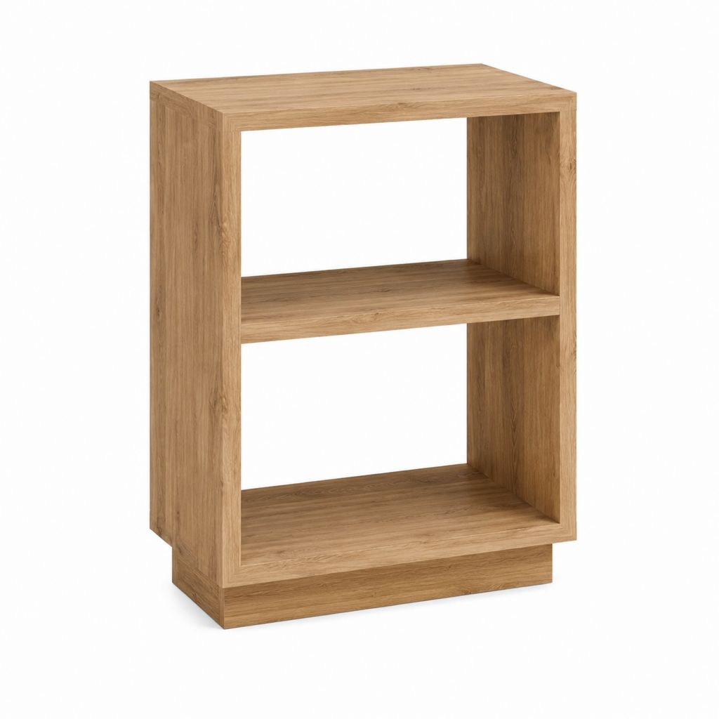 Étagère bibliothèque ouverte chêne naturel en panneaux de particules 60 x 30 x 90 cm