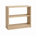 Bibliothèque 2 niches chêne clair en panneaux de particules 80 x 30 x 80 cm